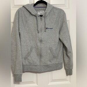 Champion gray zip up hoodie size xs